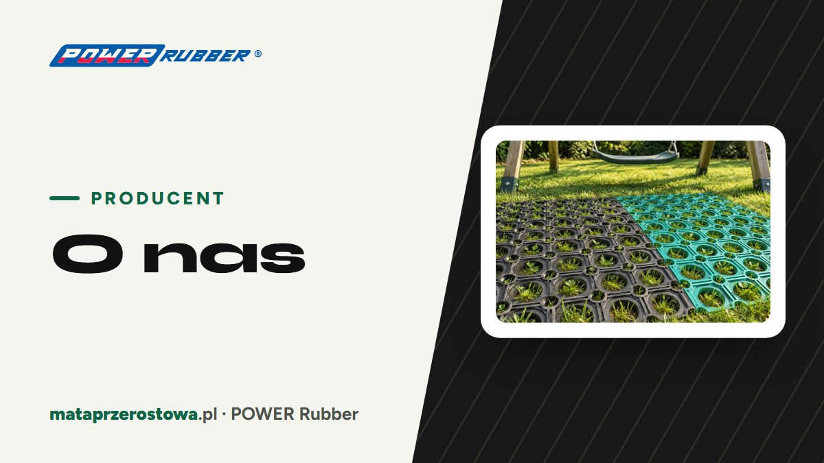 Czarna i zielona mata przerostowa POWER Rubber na trawniku — POWER Rubber
